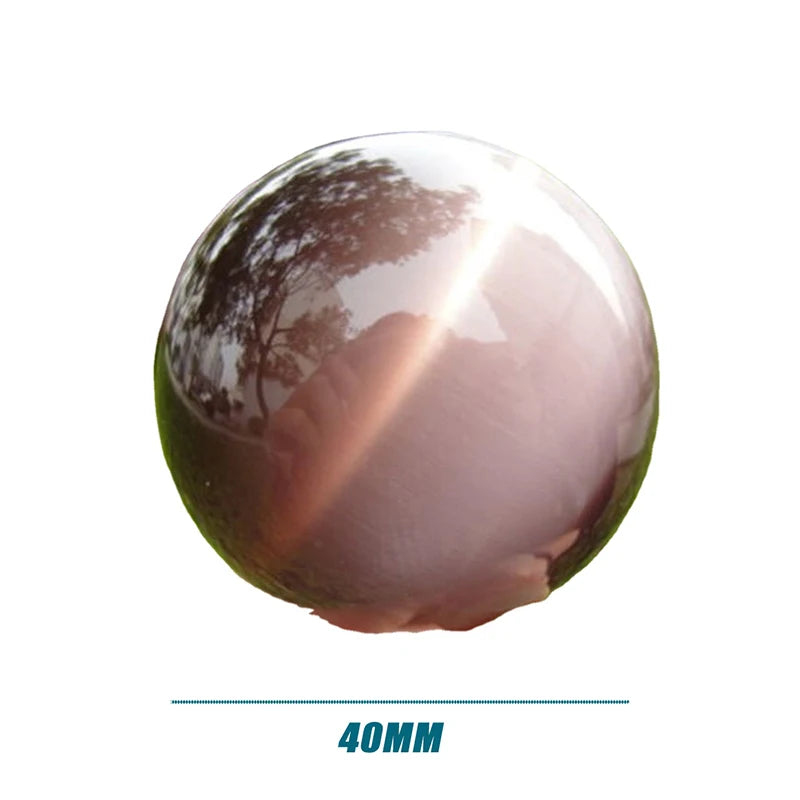 40MM glass sphere with reflective surface on a white background