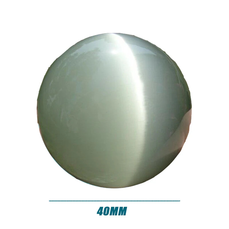 Metallic silver sphere with '40MM' text on a white background