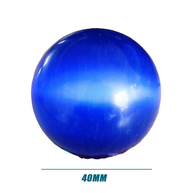 Blue ball with '40MM' text on a white background