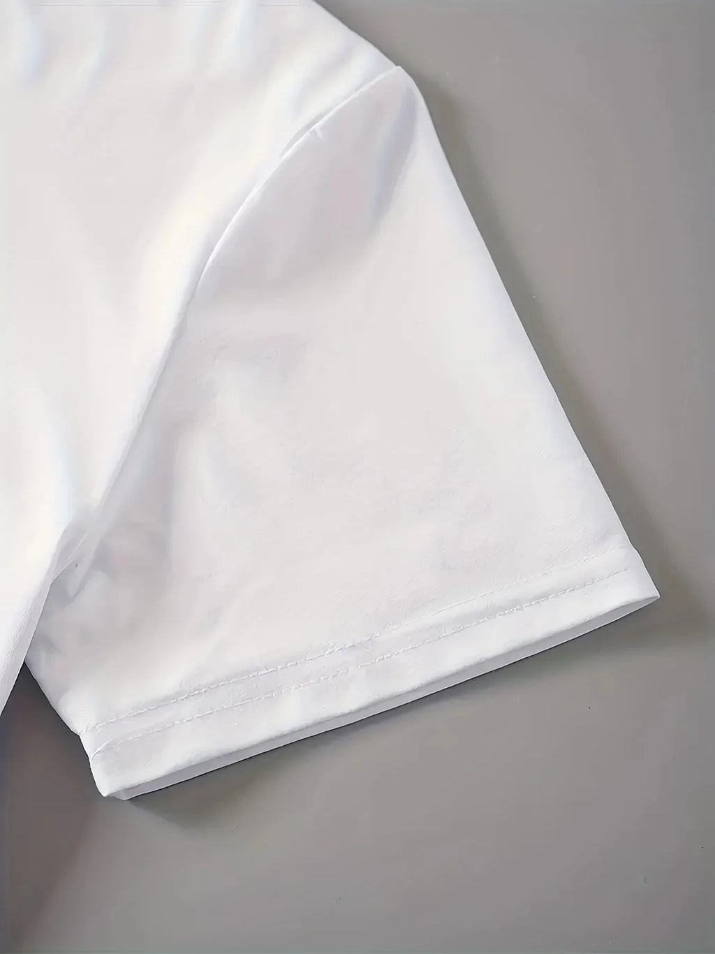 White fabric on a gray background