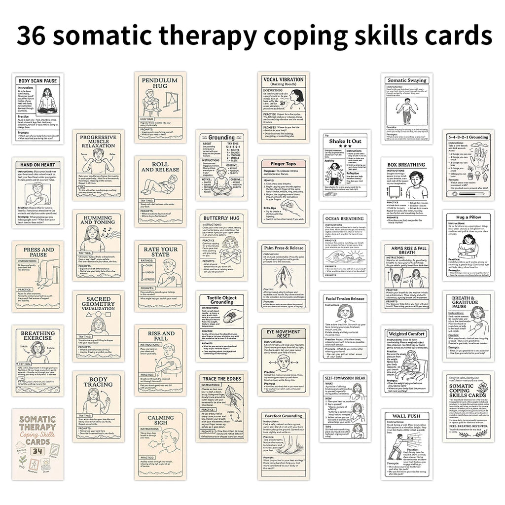 Somatic Therapy Coping Skills Cards